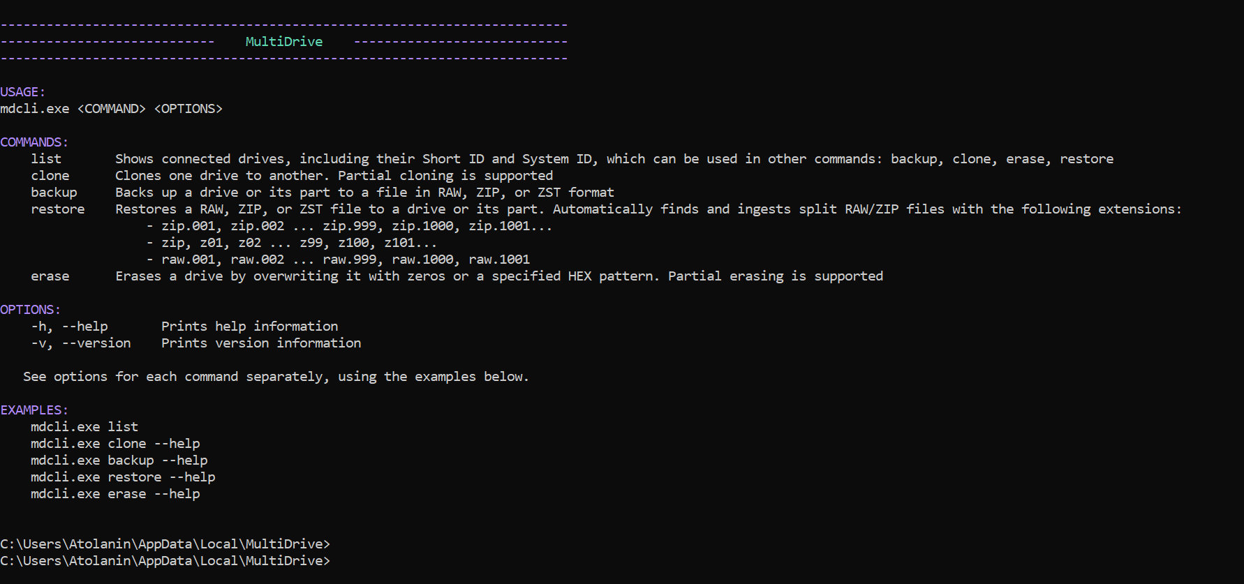 MultiDrive CLI