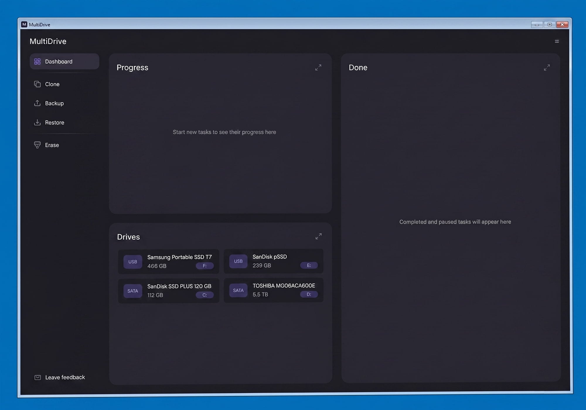 MultiDrive launching automatically in WinPE after booting the PC from a USB drive