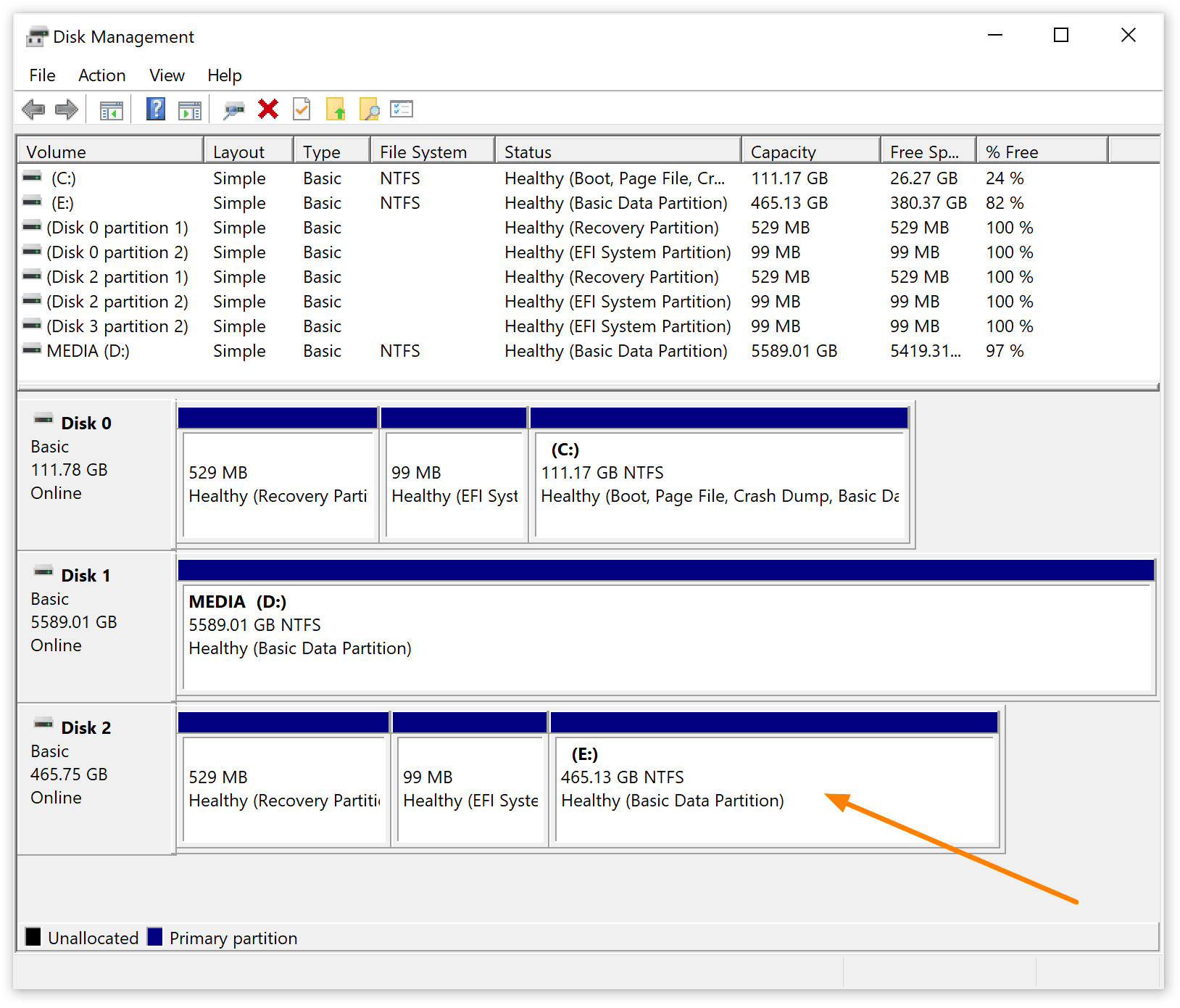 Extended volume on new SSD